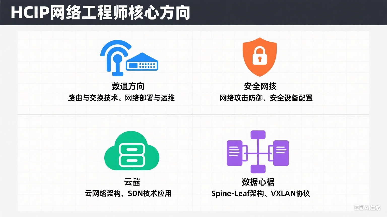 HCIP 网络工程师涉及哪些方向？2025年选哪个？