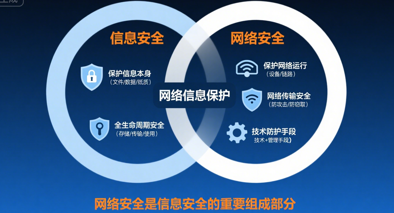 信息安全和网络安全的区别是什么？