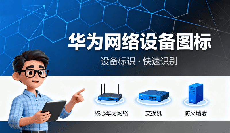 华为网络设备图标：核心设备标识快速认