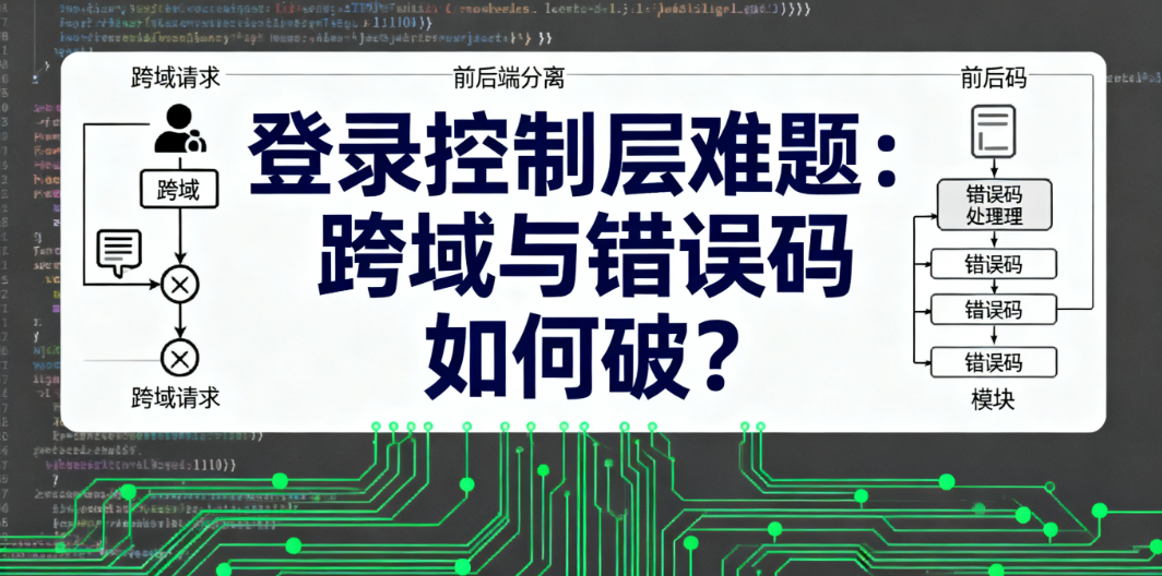 登录控制层痛点解决：跨域 / 错误码 + 前后端分离实现      